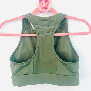 💕Fabletics Racerback Green Sports Bra SZ S